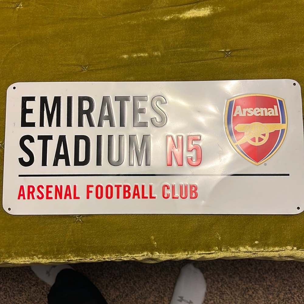 Arsenal Football Plate Sign
